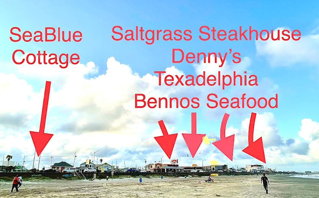 Seablue Cottage - Downstairs; 2 Blocks To The Beach Galveston Esterno foto